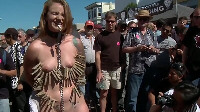 Payton Bell Bound and Shocked in Public