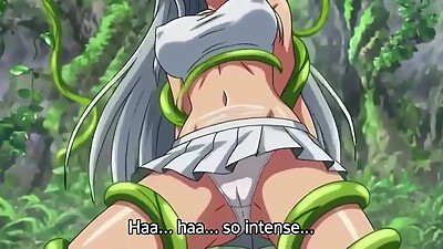 3D Hentai  Innocent Anime Girl Seduced &, Fucked Hard by Lustful Plant Monster  Full Orgasm