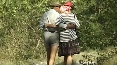 Watch This German Granny Get Fucked in Outdoor Session