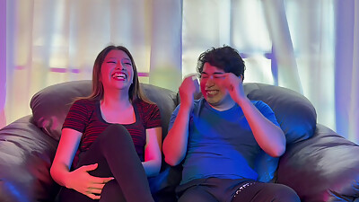COUPLE OF FRIENDS FULFILL THEIR FANTASY OF HAVING A THREESOME