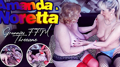 Hot Grannies FFM Threesome with Amanda & Noretta