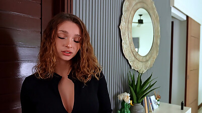 Delivery Girl Drops the Package Pays with Her Ass!