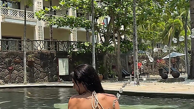Boobs Flashing Outdoor, Ahegao, Spit, Getting Wet